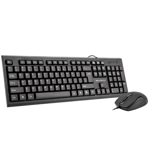 NEO KM101 Wired USB Keyboard and Mouse Combo Black