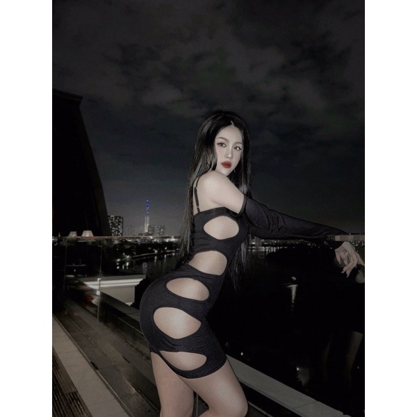 Đầm ôm body sexy khoét hông viền Yn HM2T BOUTIQUE