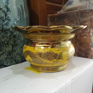 Bát nhang sứ 3D có sẵn đồ chắn tàn cao 13cm
