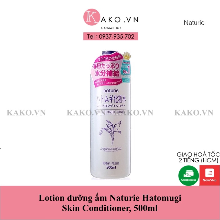 Lotion dưỡng ẩm Naturie Hatomugi Skin Conditioner, 500ml