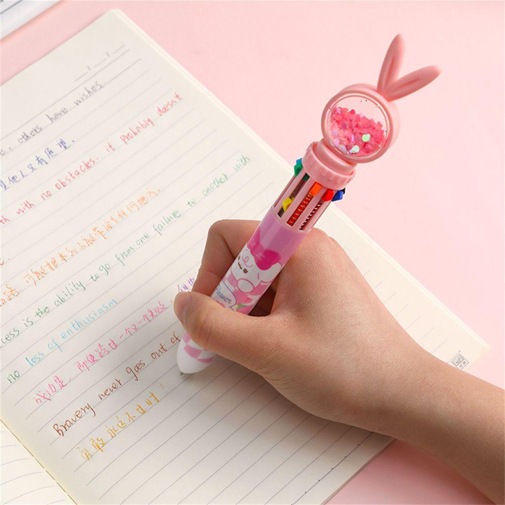 Bút Gel Kim Tuyến Họa Tiết Thỏ Hoạt Hình 3D