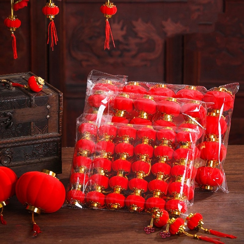 Lồng đèn đỏ treo trang trí năm mới phong cách Trung Hoa