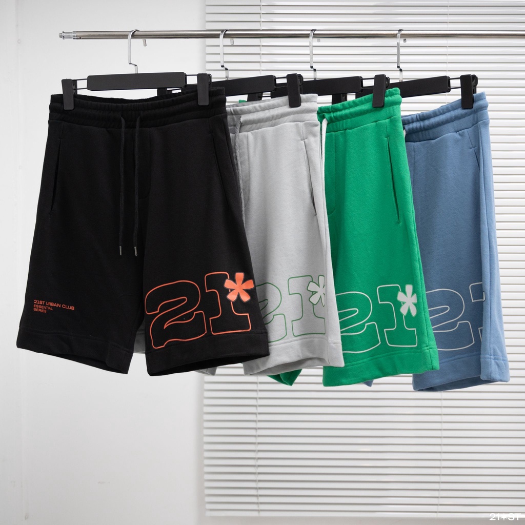 Quần Short Cotton dáng Bermuda 7 màu 21ST URBAN Essential Shorts
