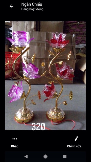 Đèn thờ thủy tinh phale cao cấp