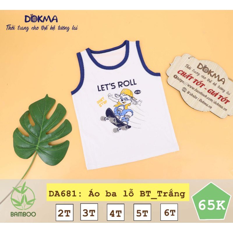 Áo ba lỗ bé trai Dokma DA681 (Sz 2-6T)