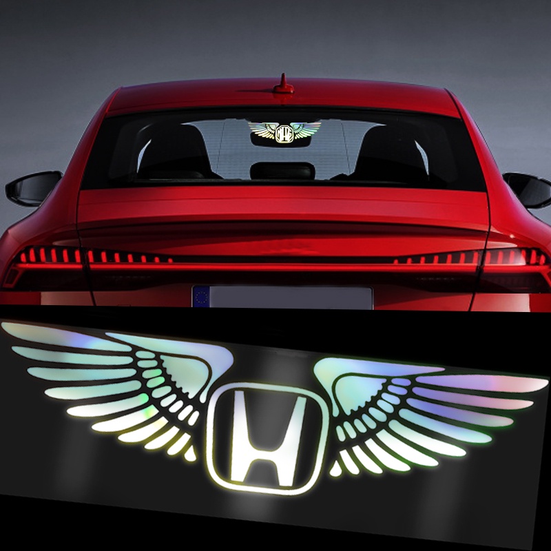Decal Phản Quang Trang Trí Xe Hơi Ô Tô Logo Xe Cánh Thiên Thần Đa Màu Cực Đẹp