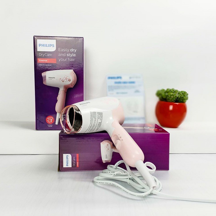 Máy Sấy Tóc Mini Philips HP8108 - Công Suất 1000W - Hàng Chính Hãng - Bảo Hành Chính Hãng 2 Năm