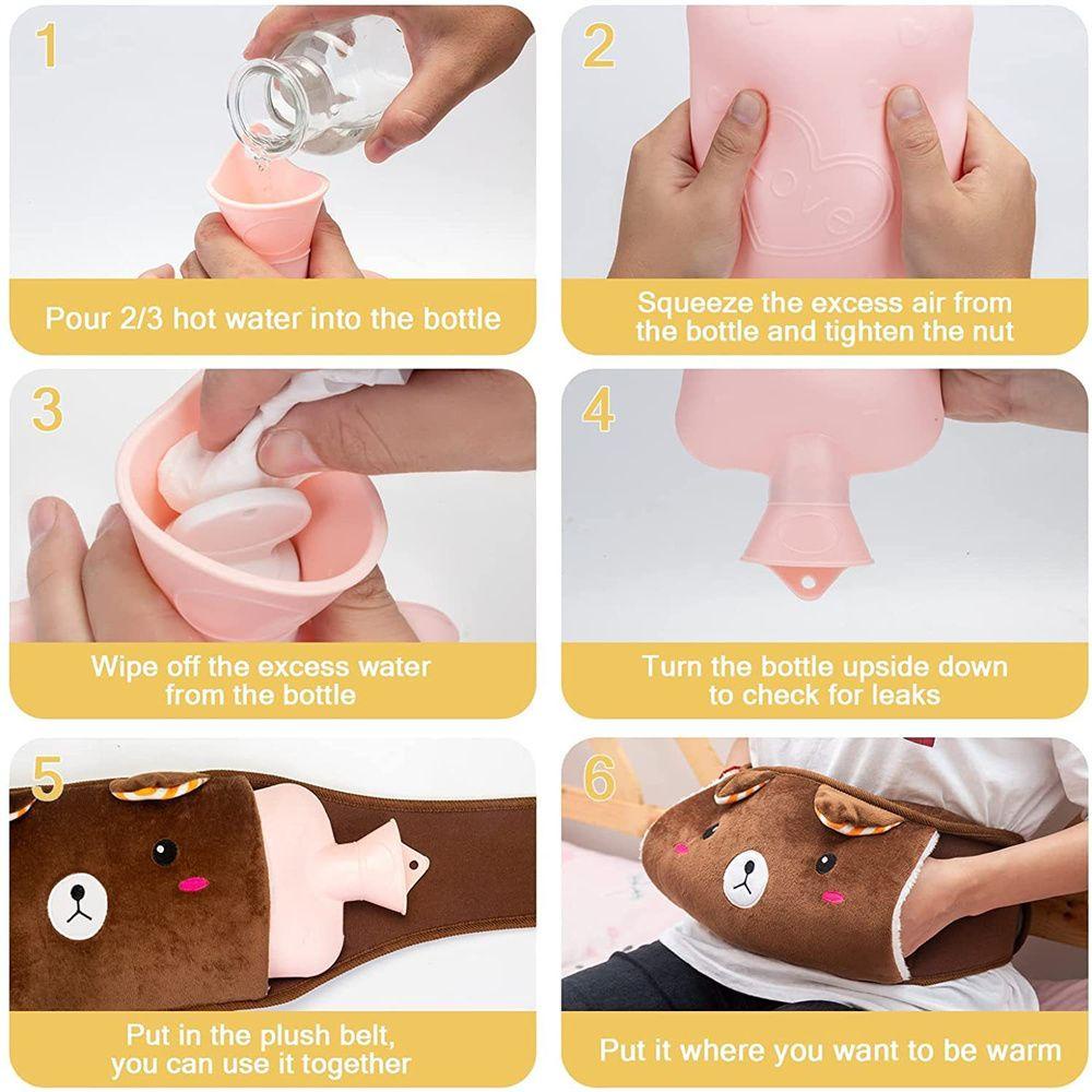 CONOPERY Túi Chườm Nóng Giả Lông Thú Dễ Thương