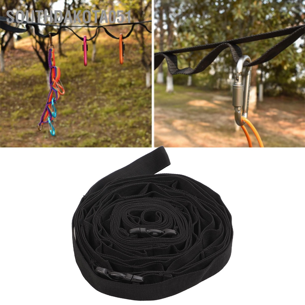 Southdakota051 Dây phơi quần áo cắm trại ngoài trờdi động có móc để câu cá Đi du lịch dã ngoại