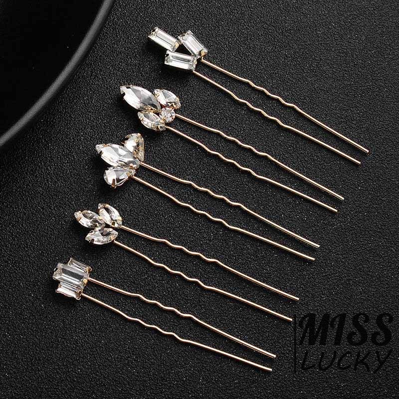 VN Set 5 Kẹp Tóc Hình Giọt Nước Đơn Giản Thời Trang Cho Nữ