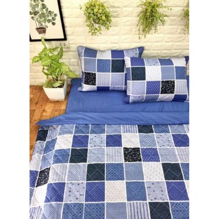 Ga chun trơn+ gối cotton lụa Hàn Quốc