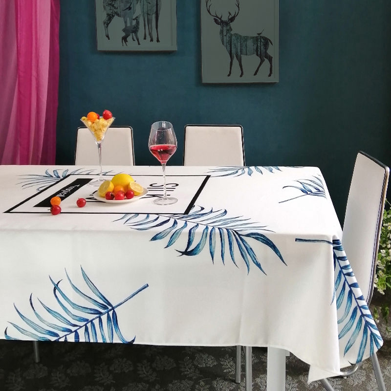 Khăn Chữ Nhật Trải Bàn Chống Thấm Nước Họa Tiết Trang Trí Đa Dạng