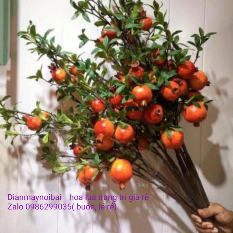 Cành lựu giả trang trí cao cấp giống như thật