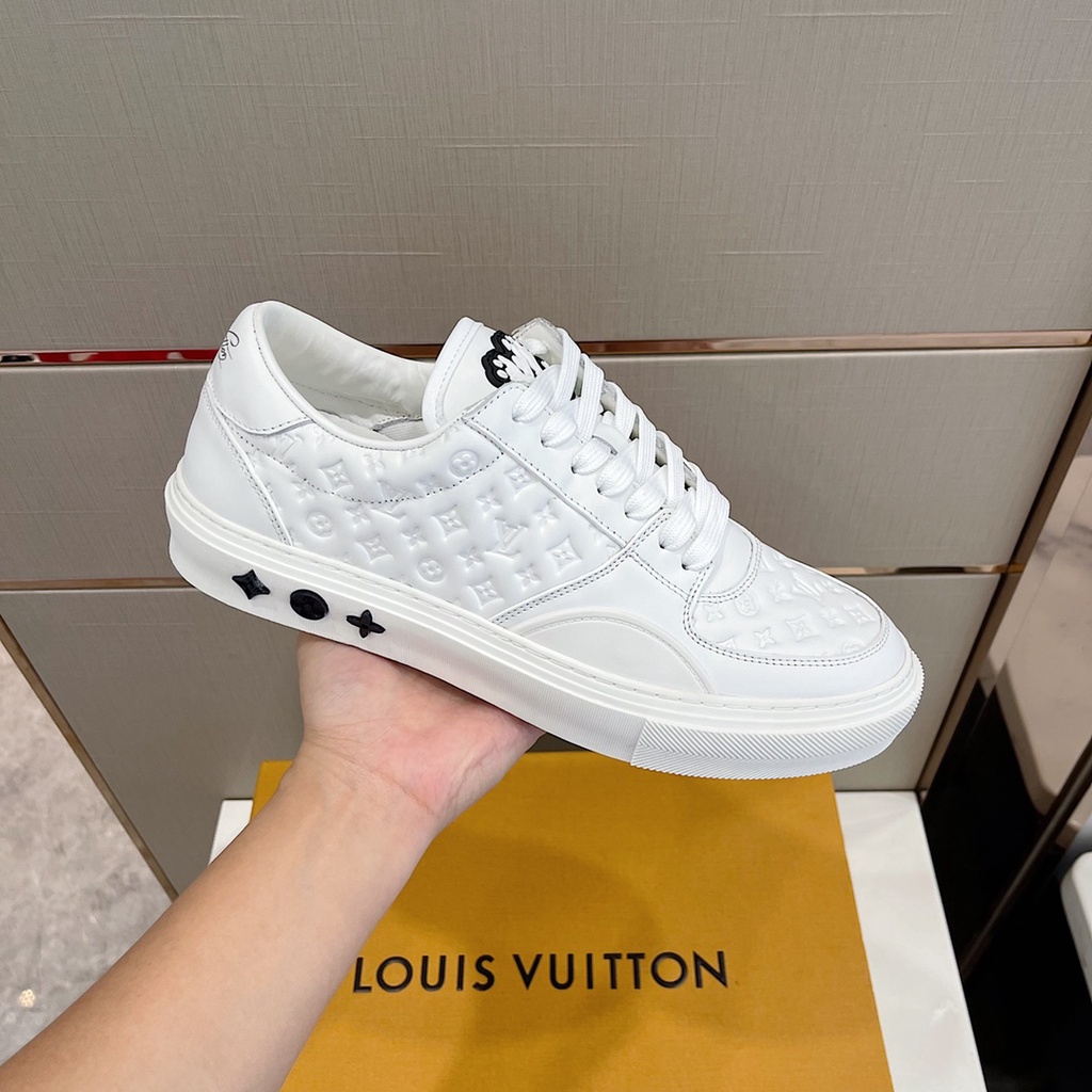Giày thể thao nam da thật Louis Vuitton LV hoạ tiết thương hiệu dập nổi thời thượng