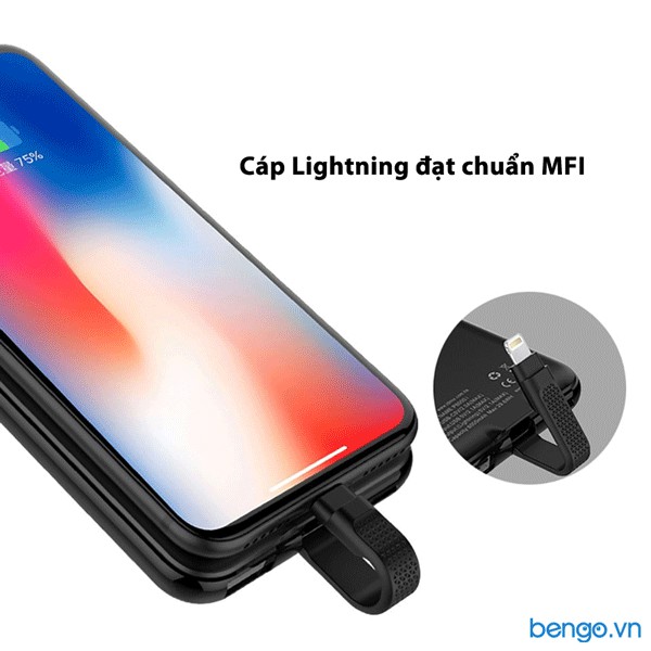 Pin sạc dự phòng IDMIX 8000mAh kèm cáp Lightning MFI - P8000i