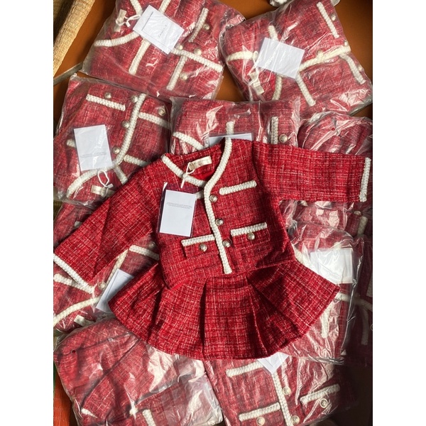 Set dạ đỏ cho bé