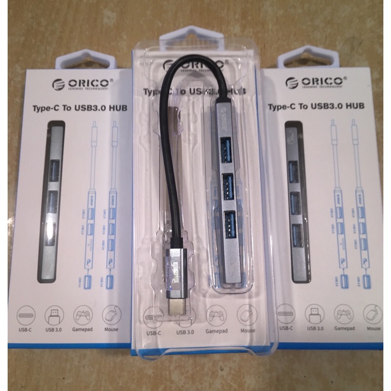 Hub chia USB Type C/A sang (to) USB Type-A 3.0 MicroSD/TF ORICO AH-12F/13/A12F/A13 | Cho laptop máy tính PC ARIGATO