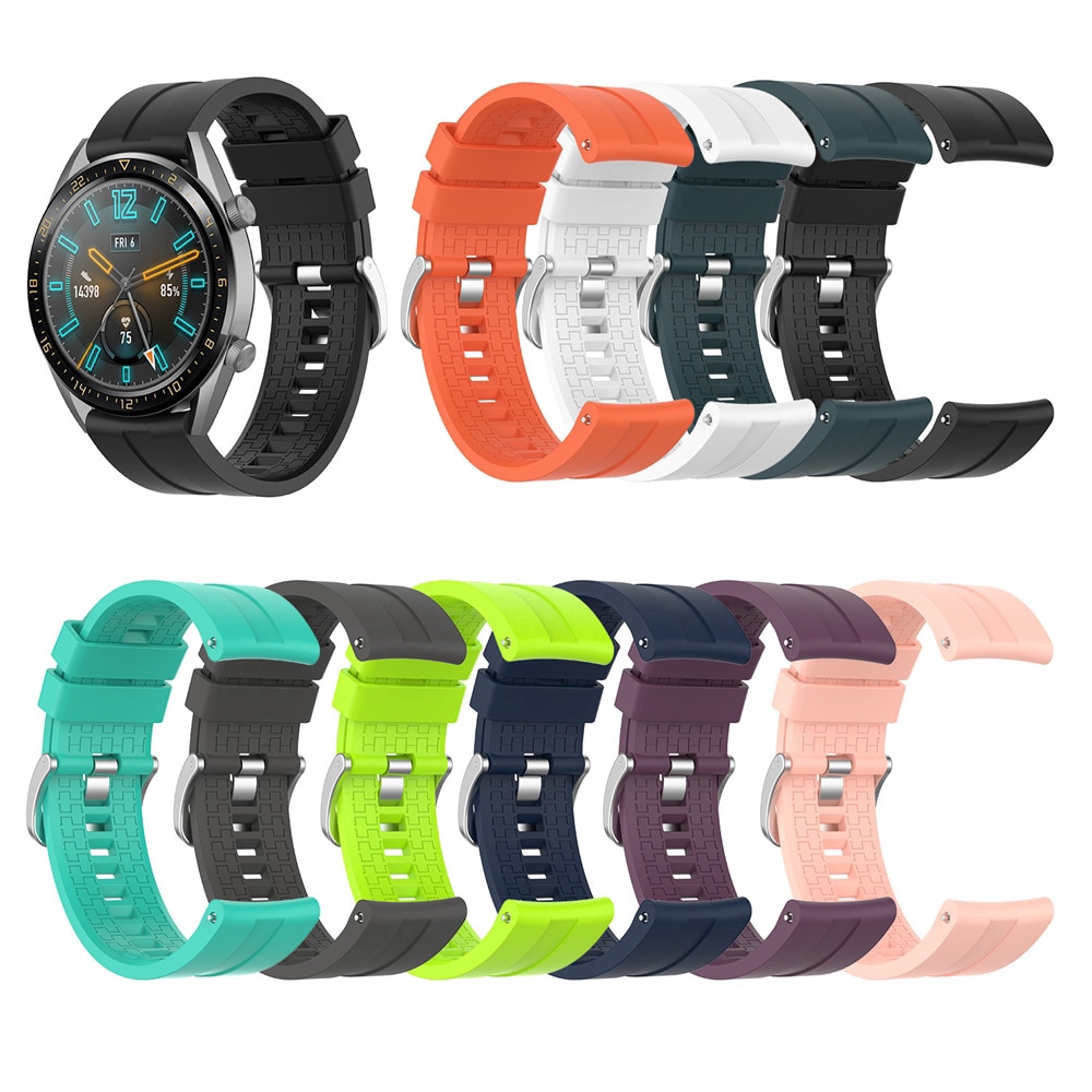 Dây Đeo Silicon Mềm Cho Đồng Hồ Thông Minh Huawei Watch Gt 1 2 Galaxy Watch 46mm Gear S3 Amazfit Gtr 22mm