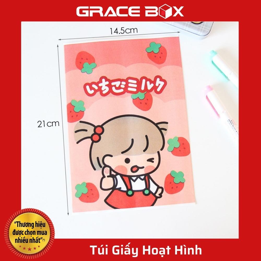 {Mẫu Hot} Set 10 Túi Giấy Hoạt Hình Đựng Quà, Bánh Kẹo Xinh Xắn - Siêu Thị Bao Bì Grace Box