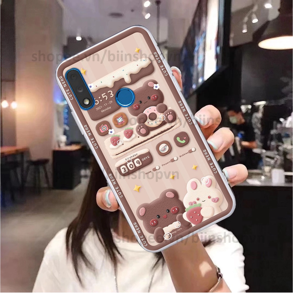 Ốp Vsmart Star 3 / Star 4 / Star3 / Star4 in 3D icon gấu nổi siêu xinh, siêu đáng yêu, cá tính phong cách