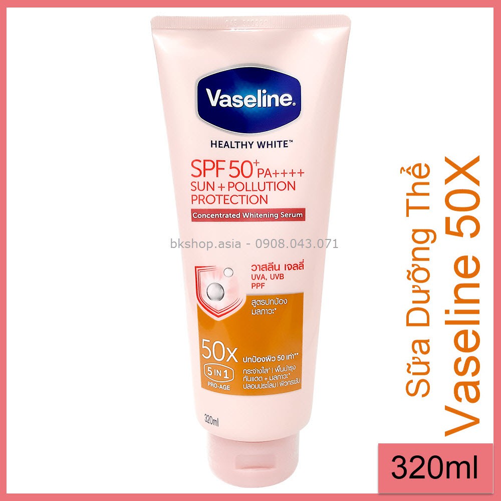 [Thái Lan] Sữa dưỡng thể Vaseline Healthy Bright Gluta HYA Serum Burst Lotion 10X Chính Hãng 300ml