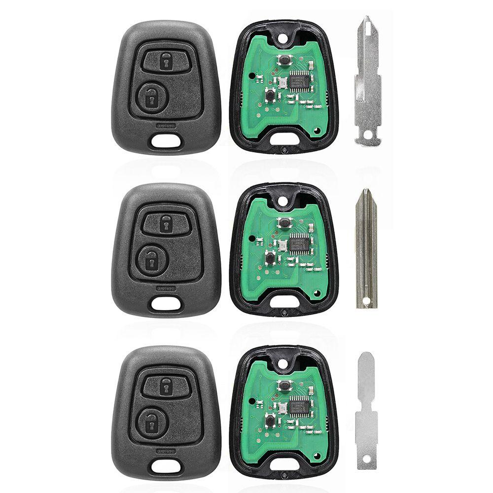 Chìa Khóa Điều Khiển Từ Xa 2 Nút ID46 Bền Bỉ Cho Peugeot
