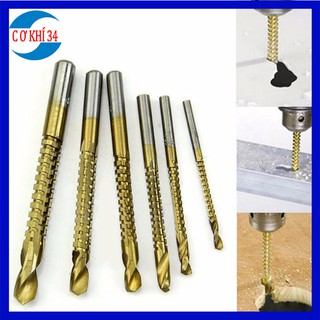 bộ 6 mũi khoan răng cưa khoan gỗ ,nhôm ,mica,mũi khoan đa năng 3-8mm