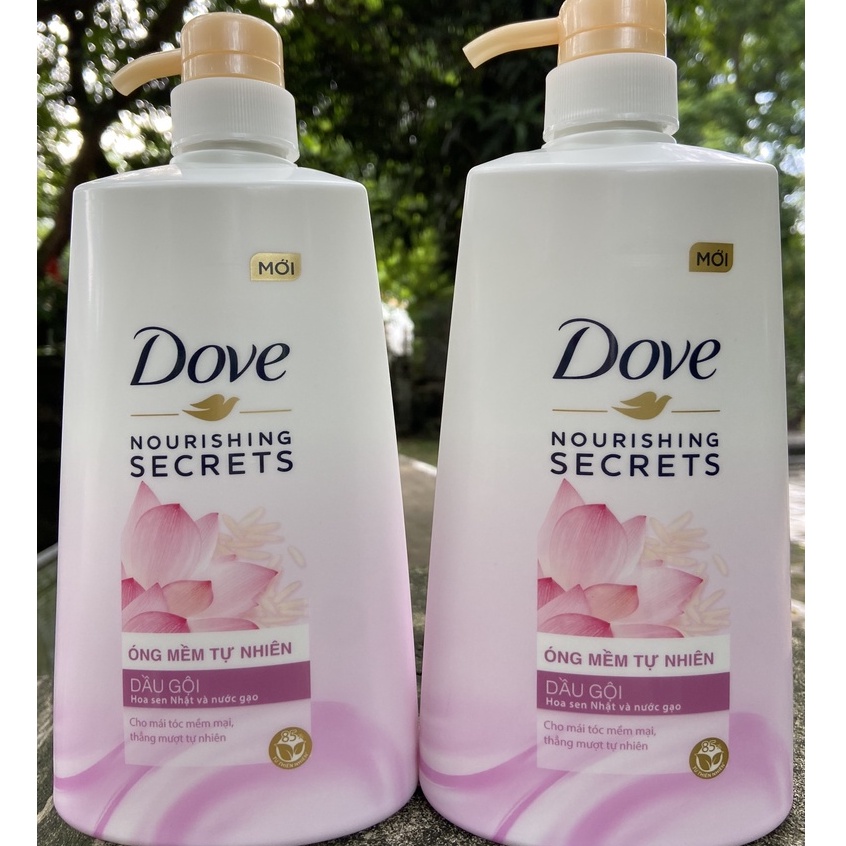 DẦU GỘI VÀ DẦU XẨ DOVE HOA SEN NHẬT & NƯỚC GẠO 640G