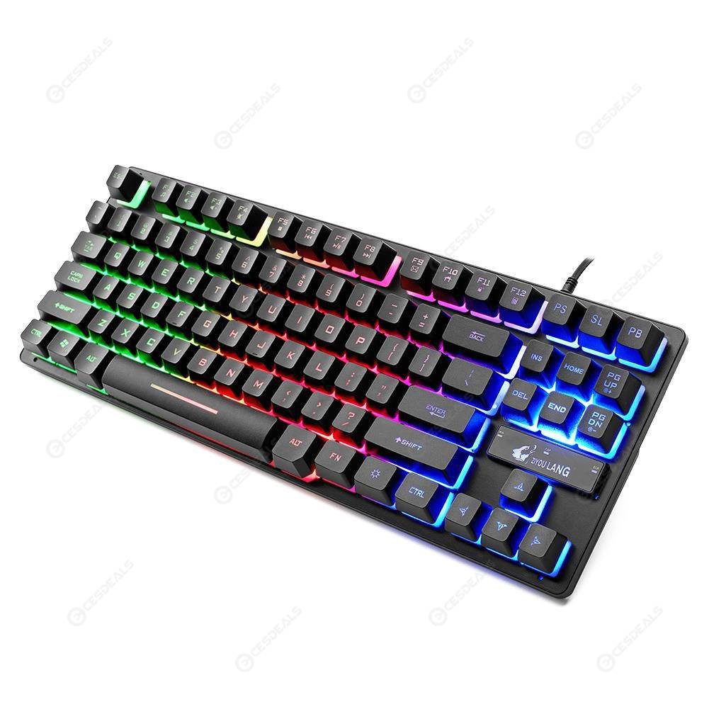 🎏 Bàn Phím giả cơ chuyên game Có Dây ZIYOU LANG K16 có LED 87 phím Tenkeyless