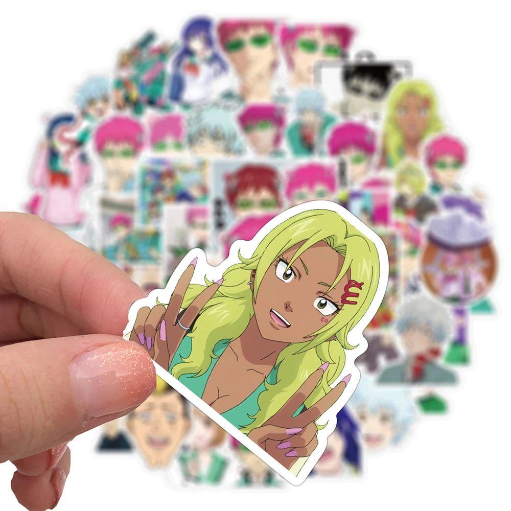 Nhãn Dán Trang Trí Điện Thoại / Ván Trượt Họa Tiết Graffiti Cuộc Sống Saiki K Dễ Thương