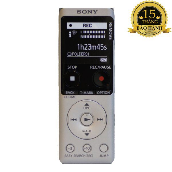 Máy ghi âm SONY ICD-UX570F 4GB, micro tích hợp: âm thanh nổi , sạc nhanh, bảo hành 12 tháng | TECHMART