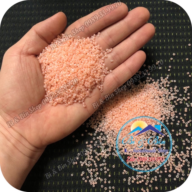 90g Hạt Cườm 2mm Màu Sữa Bóng Đính Kết Trang Phục Thời Trang, Làm Phụ Kiện Handmade