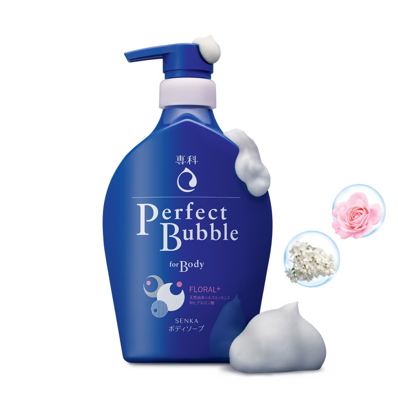 Sữa tắm dưỡng ẩm hương hoa tươi mát Senka Perfect Bubble for Body Floral Plus n 500ml_13729 | BigBuy360 - bigbuy360.vn