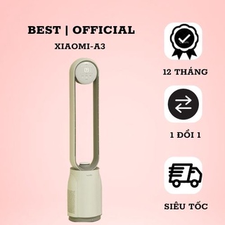 Quạt không cánh lọc không khí xiaomi a3 - khử trùng khử mùi bằng than hoạt tính - tạo ion âm -12 tốc độ gió