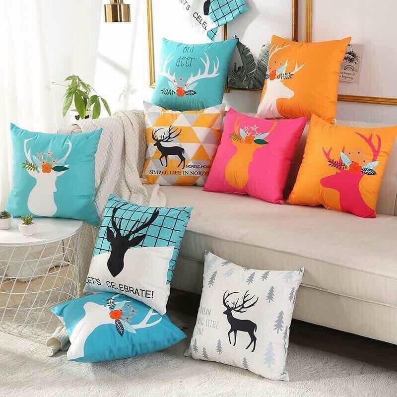 Gối vuông tựa lưng trang trí ghế sofa ghế gỗ phòng khách phòng ngủ cute dễ thương