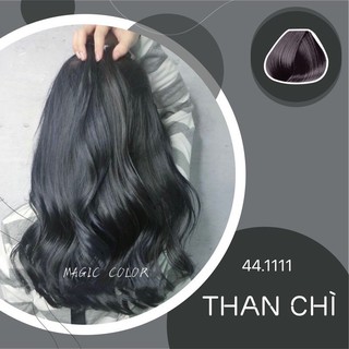 Thuốc nhuộm tóc Than chì không tẩy lên từ nền đen MAGIC.COLOR 44.1111