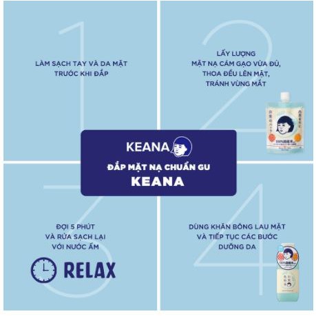 Mặt nạ Cám gạo dạng thoa Keana Rice Pack 170g