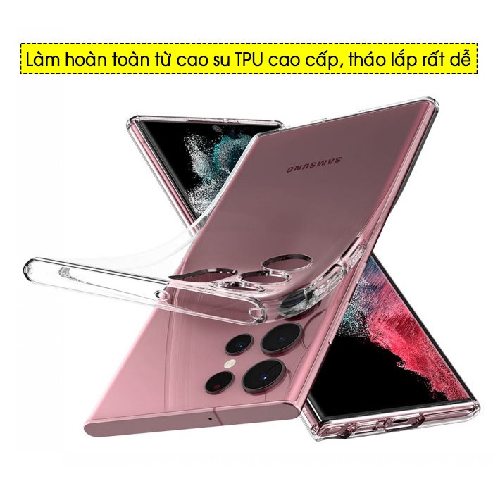 Ốp lưng Samsung Galaxy S22 Ultra / S22 Plus / S22 Spigen Liquid Crytal trong suốt - Hàng Chính Hãng