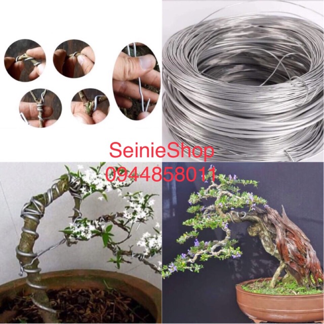 Dây nhôm trần quấn cây cảnh chuyên dùng uốn cây bonsai, cây cảnh 2ly - 3ly - 4ly