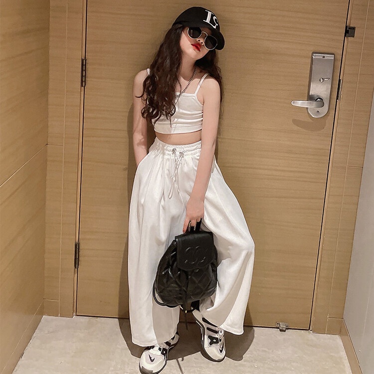 Set Áo Thun Ngắn Tay + Quần Lửng Thời Trang Cho Bé Gái 5-6 tuổi 6-7 tuổi 7-8 tuổi 8-9 tuổi 9-10 tuổi 10-11 tuổi 11-12 tuổi 12-13 tuổi 13-14 tuổi 15-16 tuổi