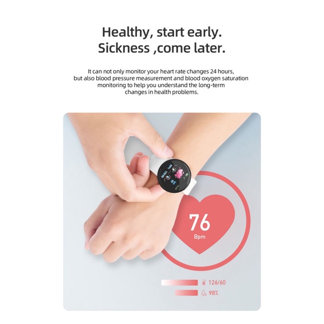 Đồng Hồ Thông Minh D18S Thể Thao Đa Năng Vòng Tay Oxy Trong Máu Nhịp Tim Theo Dõi Giấc Ngủ 1.44 Inch Màn Hình Tròn Thông Minh đồng Hồ ^ MK ^