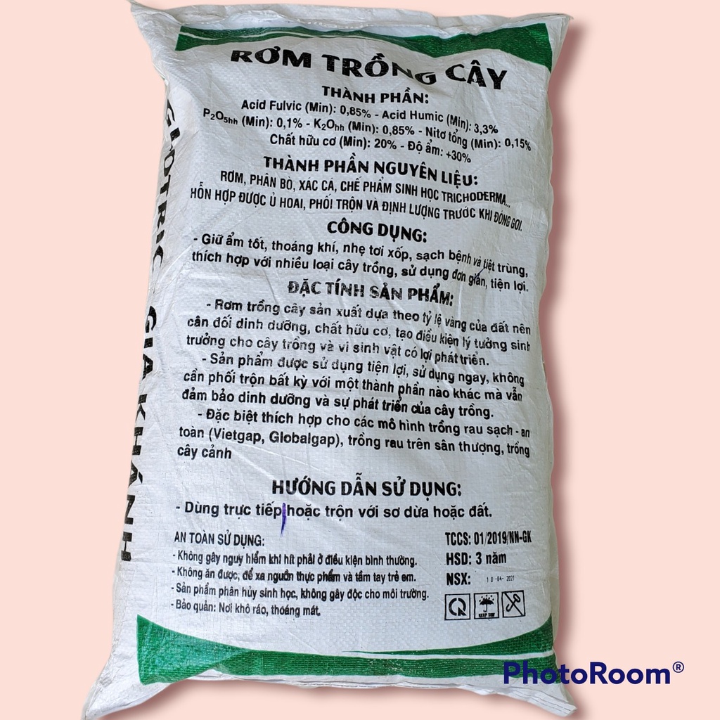 🏵️Phân rơm ủ hoai Glotric_ Bao 10kg🏵️Phân hữu cơ, giá thể trồng dinh dưỡng, an toàn không mầm bệnh và dòi bọ🏵️