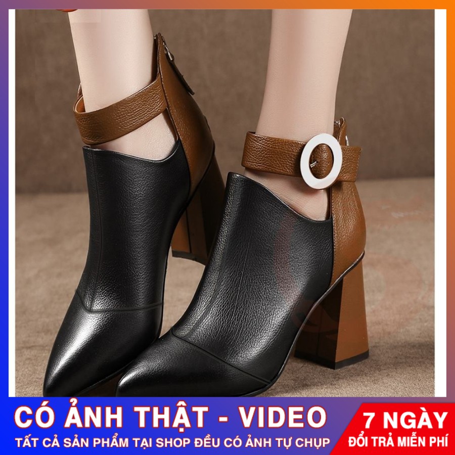 Giày Boots quai hậu ROSATA RO179 7p - HÀNG VIỆT NAM - BKSTORE