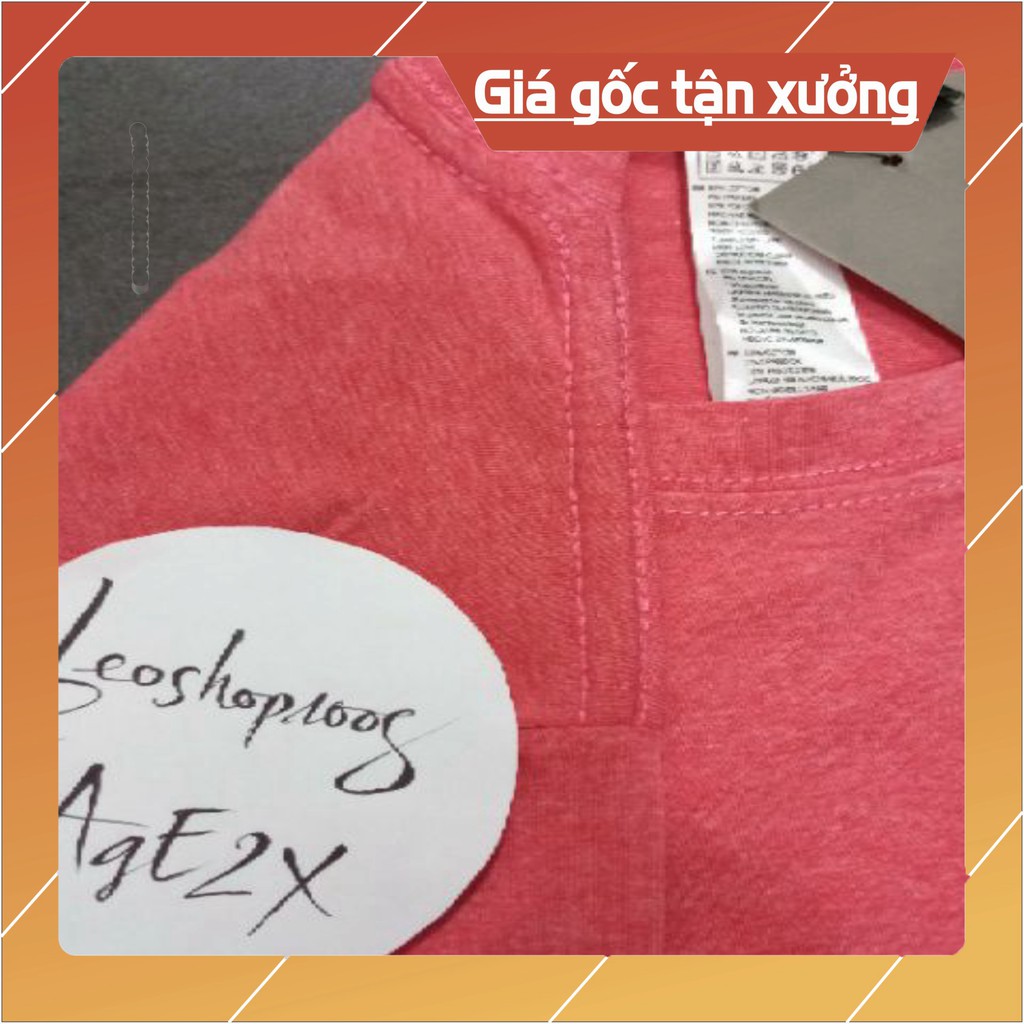 Áo thun unisex màu hồng dâu đốm AGE2X- Áo Phông nam nữ cổ tròn tay ngắn