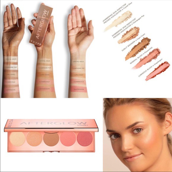 Becca - Bảng Phấn Má Hồng Và Highlight 5 Ô After Glow Sunset 5,9g