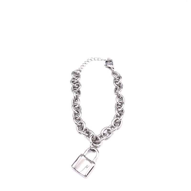 Vòng Đeo Tay Hình Ổ Khóa Độc Đáo Cá Tính Phong Cách Hip-Hop Hàn Quốc