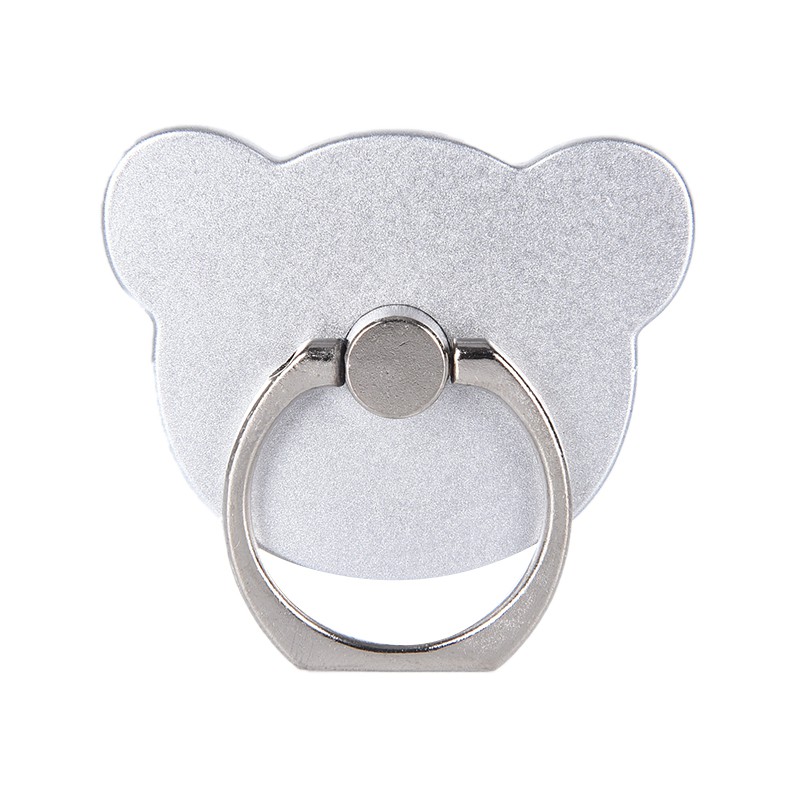 [funnyhouse]Mobile Phone Ring Holder Stand Buckles 360 Rotate Smartphone bear head thro