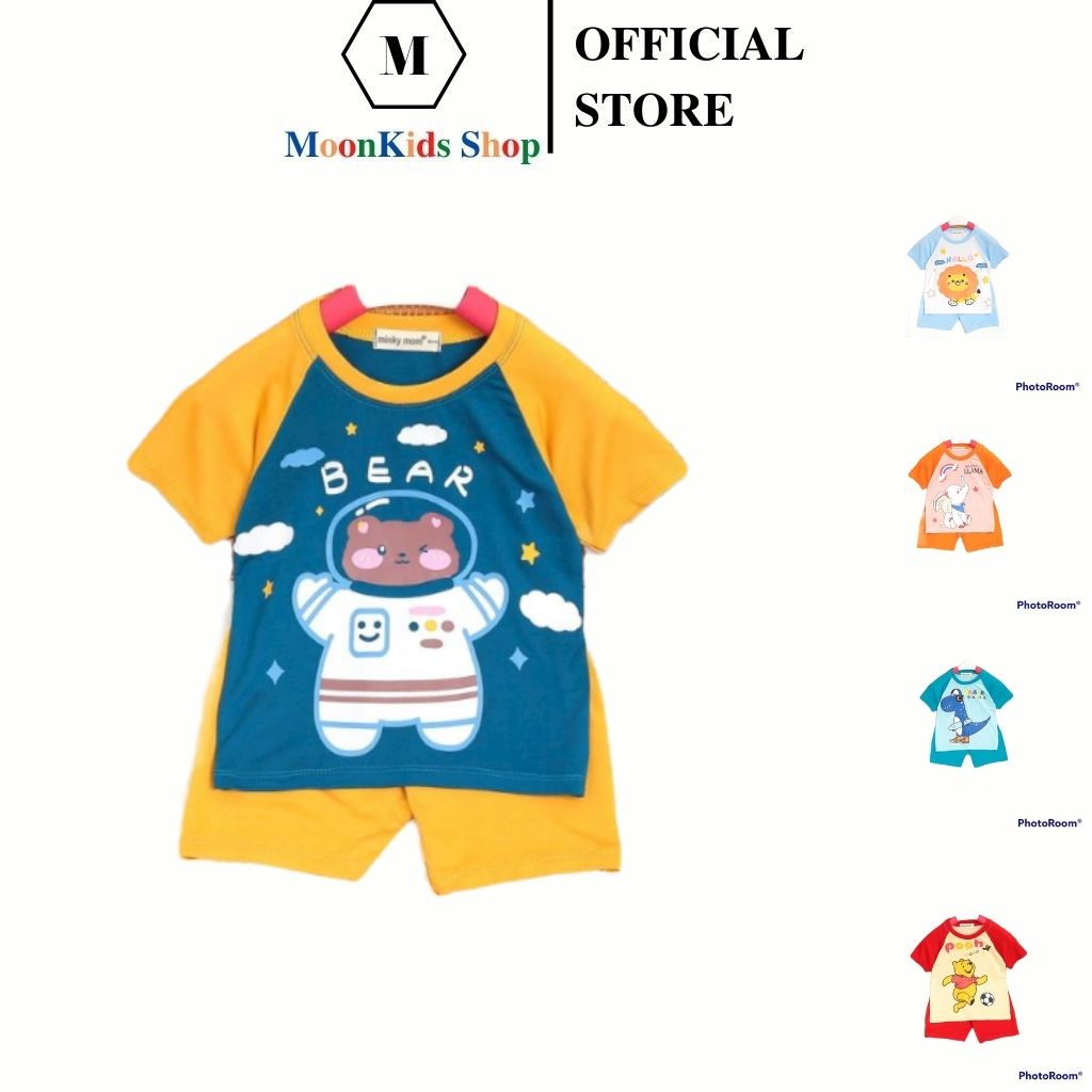 Bộ Minky Mom cho bé💖họa Tiết Nhím Xù💖bộ đùi bé trai,bé gái 6-19kg hàng có sẵn giao ngay, thun lạnh 100%