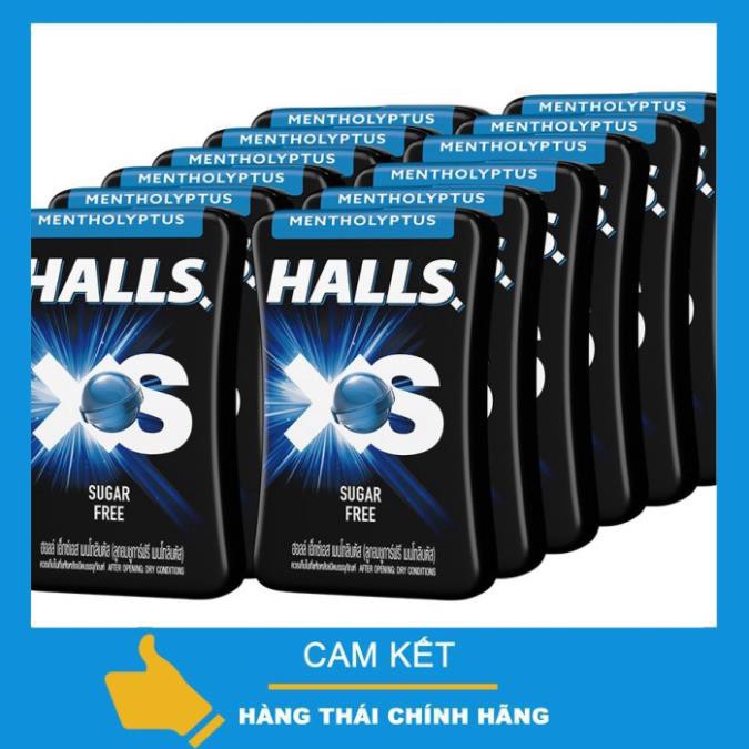 [12 hộp] Kẹm Ngậm Thơm Miệng Halls XS Bạc Hà 15g Thái Lan