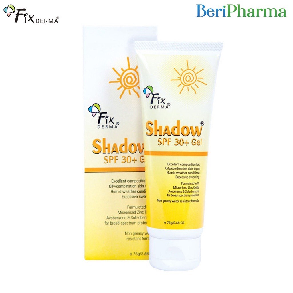 ✅ Fixderma Gel Chống Nắng Shadow Spf30+ Gel 75g